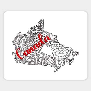 The Canadian Mandala (dark version) Sticker